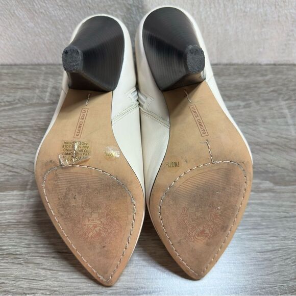 VINCE CAMUTO Ivory High Heeled Soft Leather Ankle Boots Western Women’s Size 7 - Picture 8 of 8